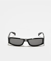 Smoke Lens Rectangle Black Sunglasses