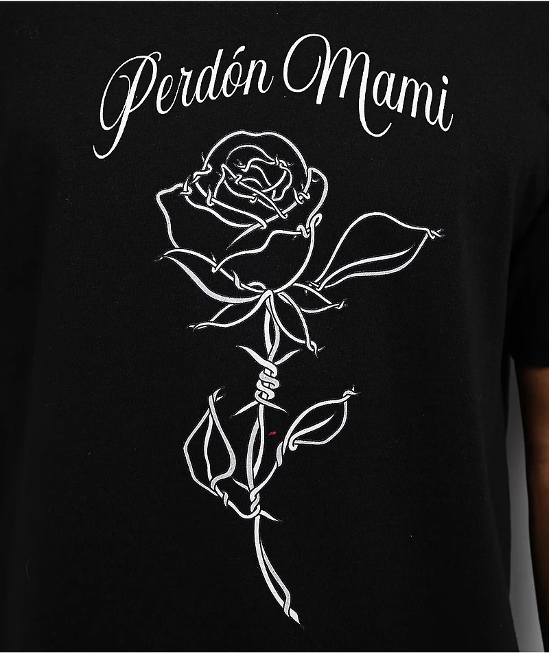 Sorry Mom Perdon Mami Black T-Shirt