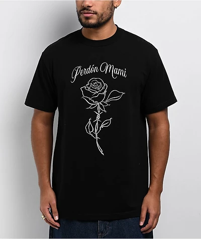 Sorry Mom Perdon Mami Black T-Shirt