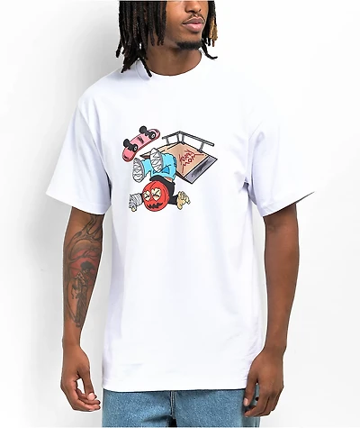 Sorry Mom Poser Skater White T-Shirt