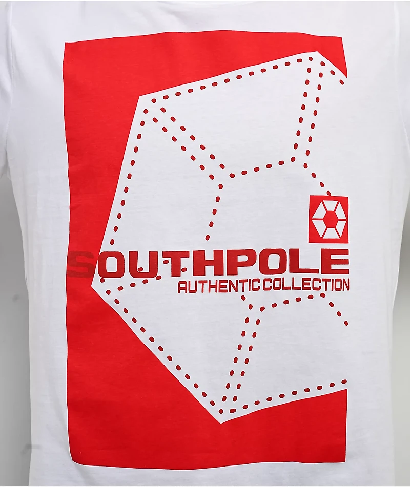 Southpole Authentic White Boxy Crop T-Shirt