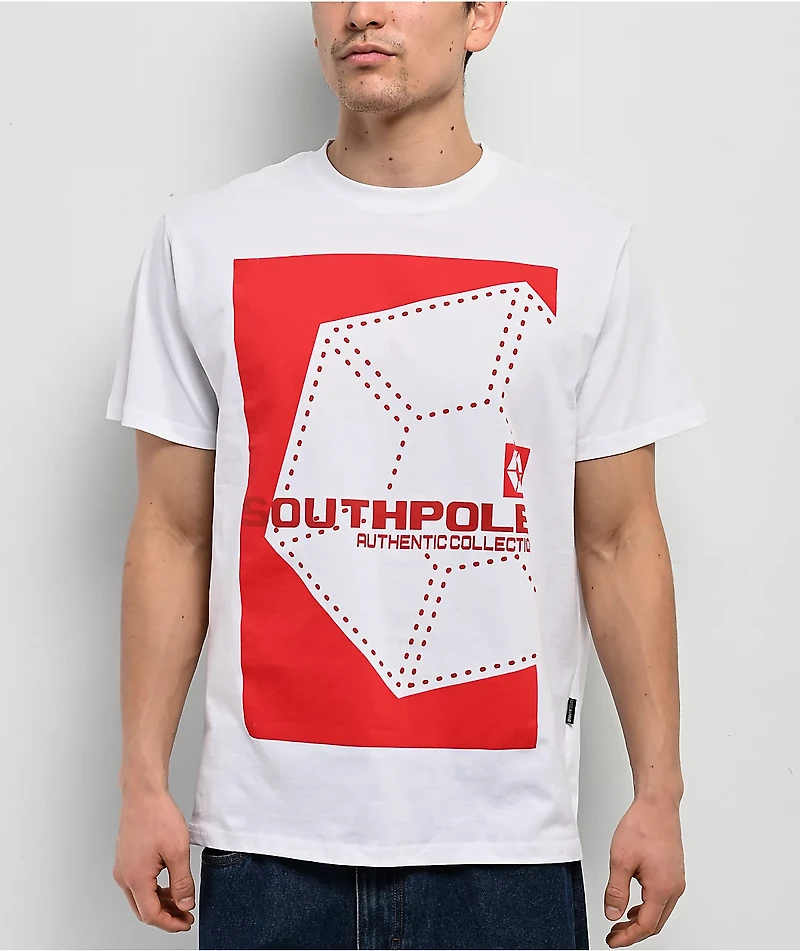 Southpole Authentic White Boxy Crop T-Shirt