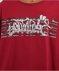 Southpole Box Red Boxy Crop T-Shirt