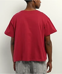 Southpole Box Red Boxy Crop T-Shirt