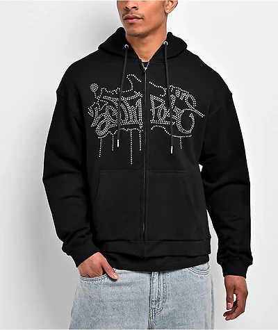 Southpole Legacy Rhinestone Black Zip Hoodie