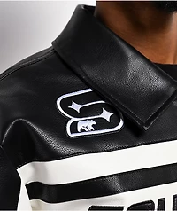 Southpole Satin Black, White & Red Jacket