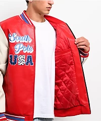 Southpole Stud Eagle Red, White & Blue Bomber Jacket