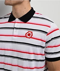 Southpole White Stripe Polo Shirt
