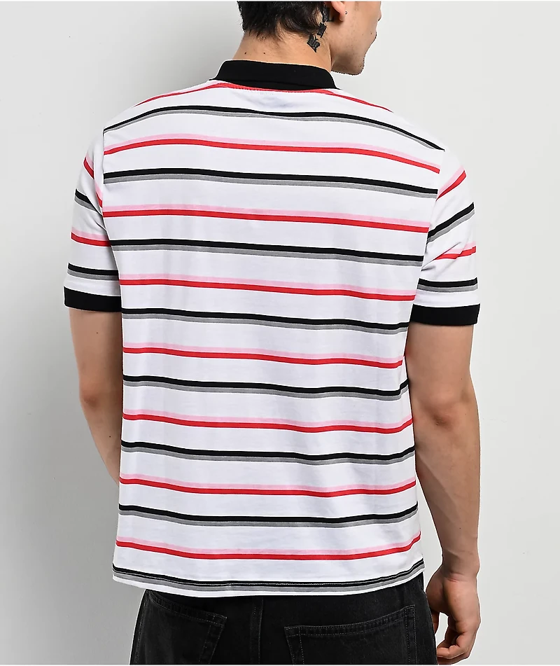 Southpole White Stripe Polo Shirt
