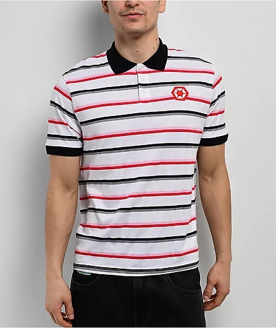 Southpole White Stripe Polo Shirt