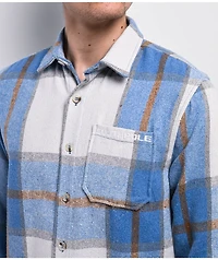 Southpole Woven Blue Plaid Flannel Shirt