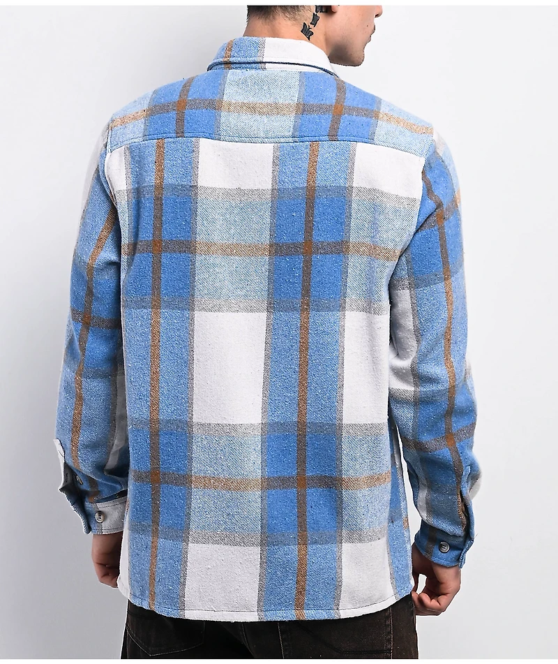 Southpole Woven Blue Plaid Flannel Shirt