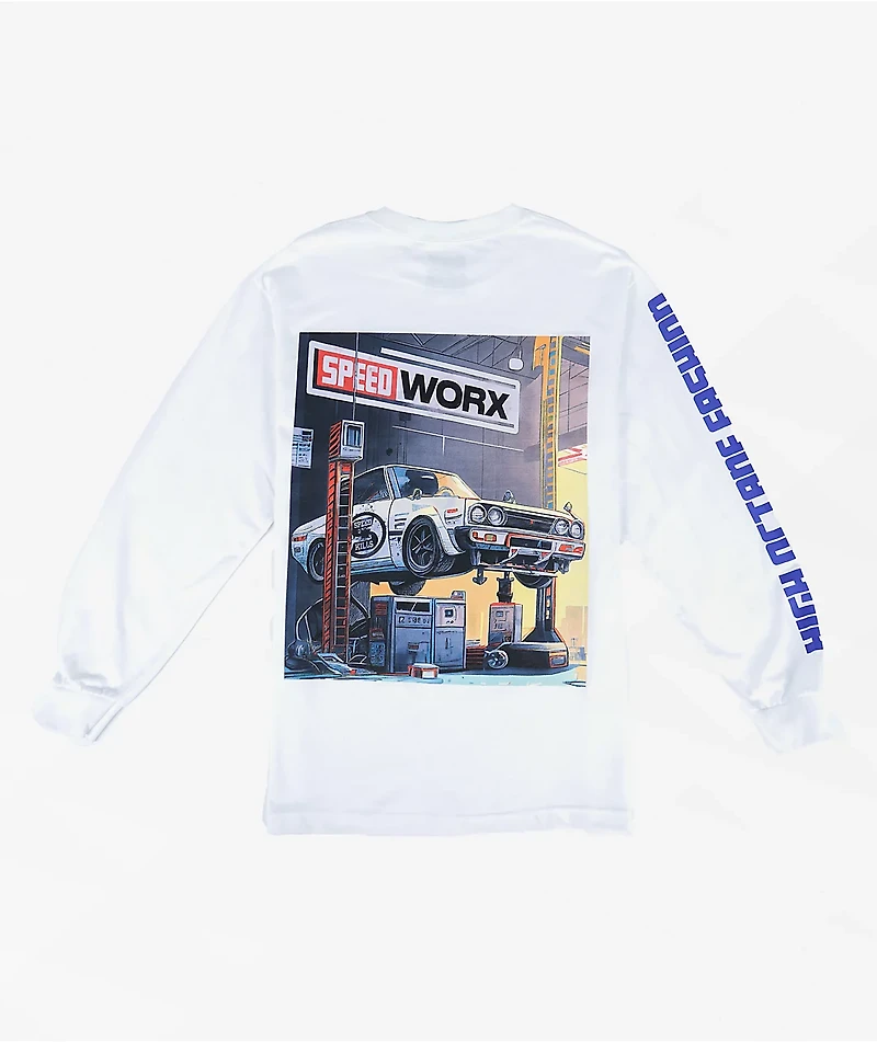 Speed Kills High Octane White Long Sleeve T-Shirt