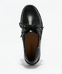 Sperry Kiltie Lug Black Boat Shoes