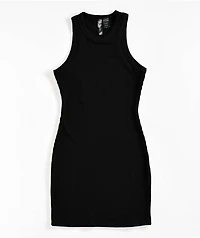 Spicychix Black Ribbed Bodycon Dress