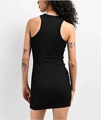 Spicychix Black Ribbed Bodycon Dress