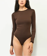 Spicychix Dark Brown Long Sleeve Bodysuit
