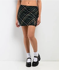 Spicychix Green Plaid Skort