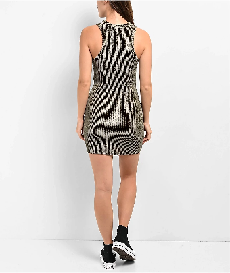 Spicychix Olive Ribbed Bodycon Dress