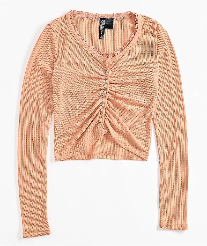 Spicychix Pink Button Up Long Sleeve Top