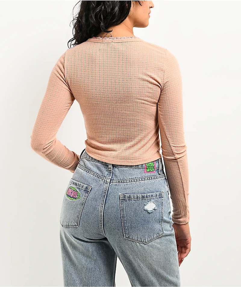 Spicychix Pink Button Up Long Sleeve Top