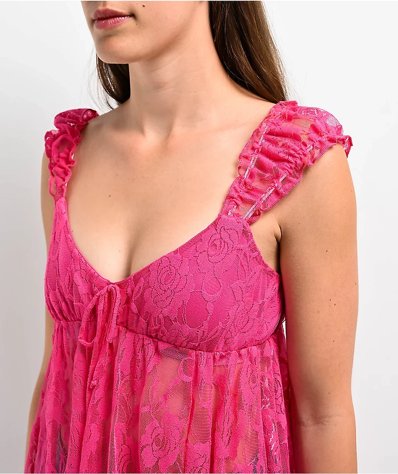 Spicychix Pink Lace Dress