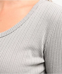 Spicychix Pointelle Grey Sweater