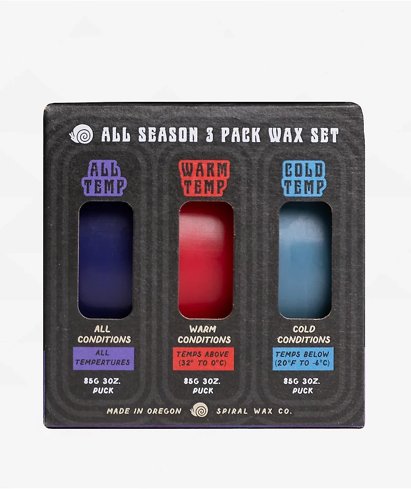 Spiral Wizard 3 Pack Snowboard Wax