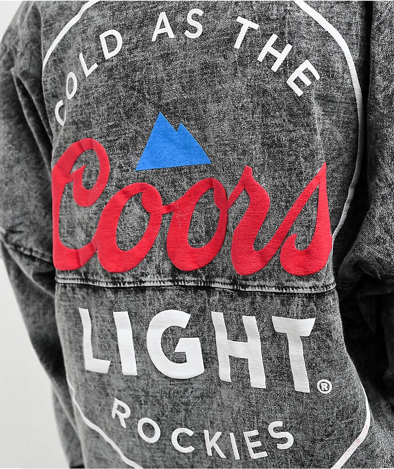 Spirit Jersey x Coors Light Grey Mineral Wash Long Sleeve T-Shirt