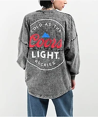 Spirit Jersey x Coors Light Grey Mineral Wash Long Sleeve T-Shirt
