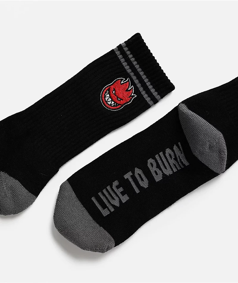 Spitfire Big Head Black Crew Socks