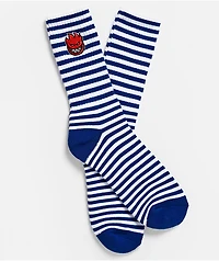 Spitfire Big Head Blue & White Stripe Crew Socks