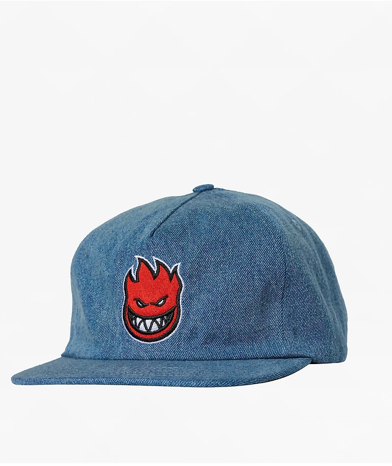 Spitfire Bighead Blue Denim Snapback Hat