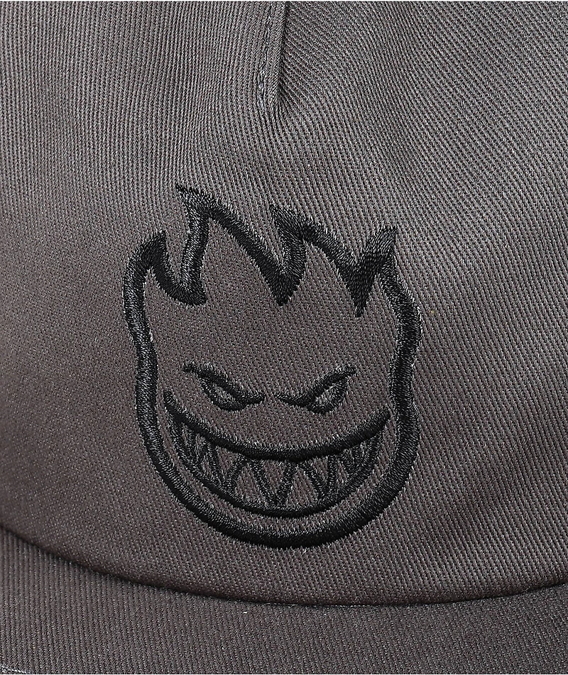 Spitfire Bighead Charcoal & Black Snapback Hat