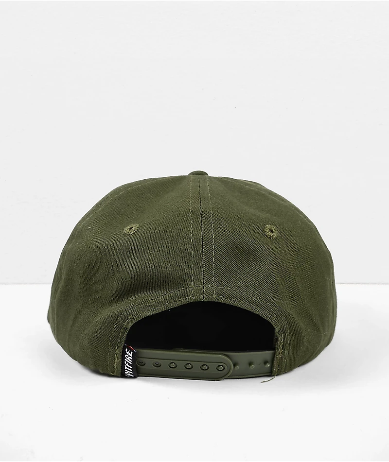 Spitfire Bighead Dark Green Snapback Hat