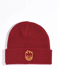 Spitfire Bighead Dark Red & Gold Beanie