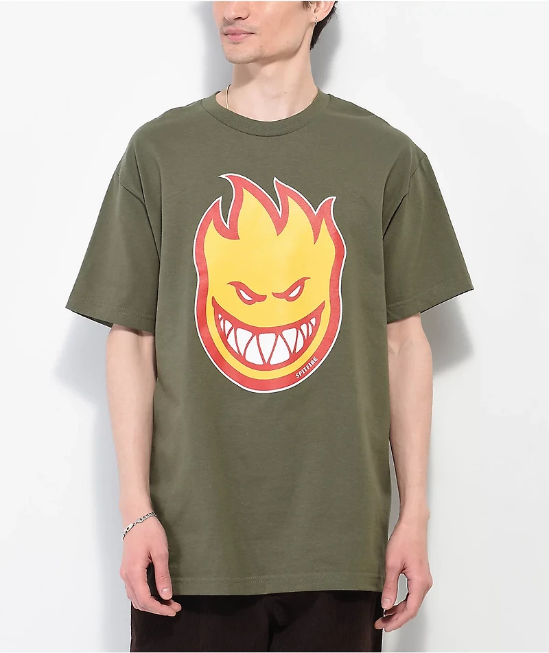 Spitfire Bighead Fill Army Green T-Shirt
