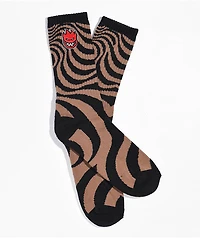 Spitfire Bighead Fill Ember Swirl Black & Brown Crew Socks