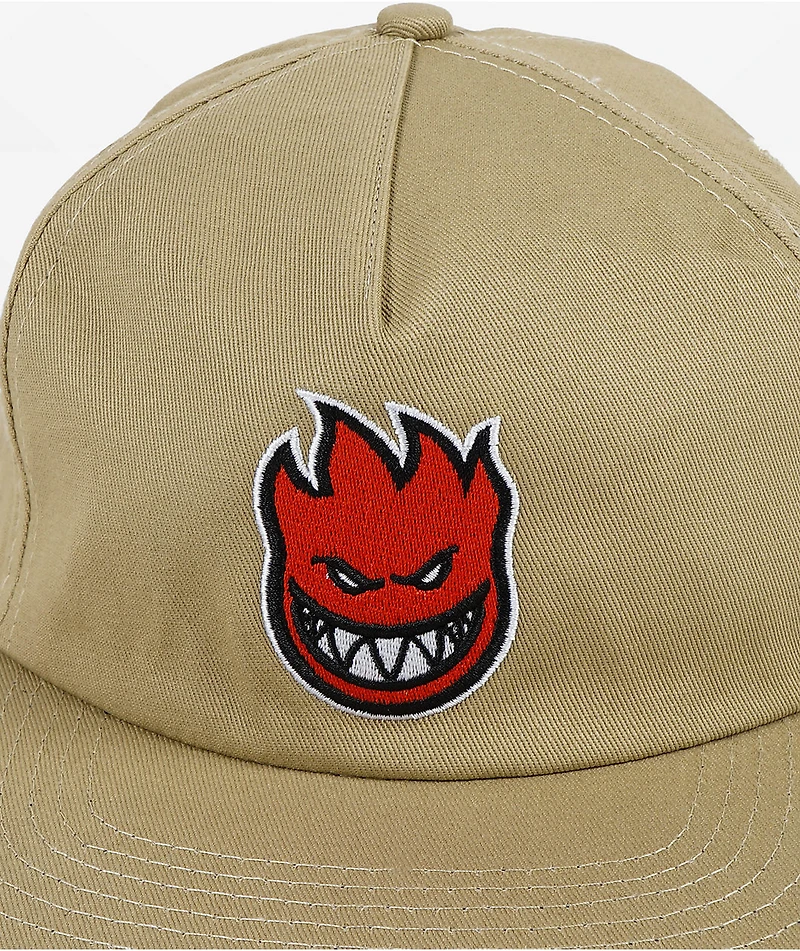 Spitfire Bighead Fill Tan Snapback Hat