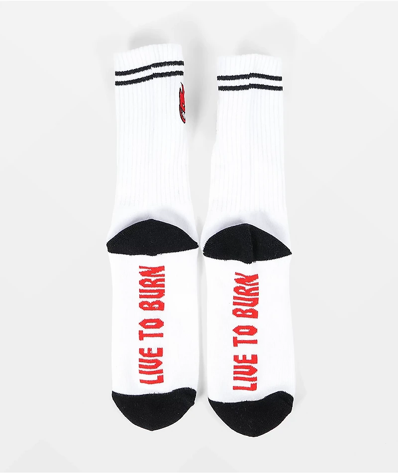 Spitfire Bighead Fill White Crew Socks