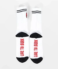 Spitfire Bighead Fill White Crew Socks