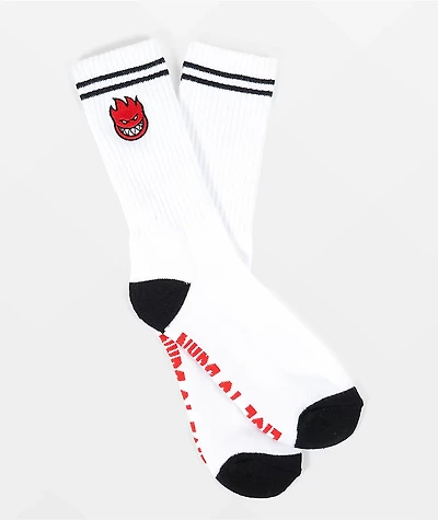 Spitfire Bighead Fill White Crew Socks