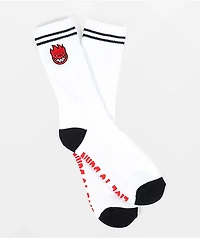 Spitfire Bighead Fill White Crew Socks