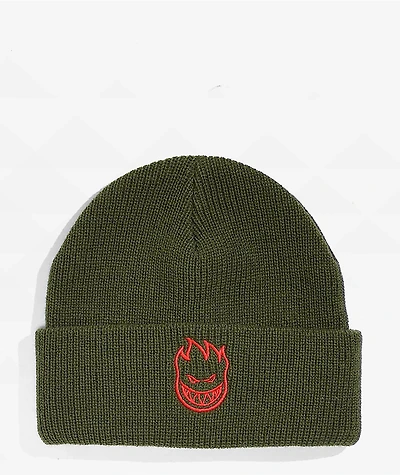 Spitfire Bighead Olive & Red Beanie