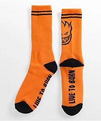 Spitfire Bighead Orange & Black Crew Socks