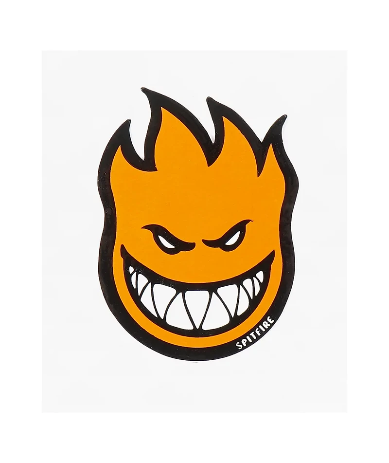 Spitfire Bighead Small Orange Sticker
