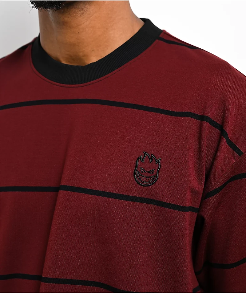 Spitfire Bighead Stripe Red Knit T-Shirt
