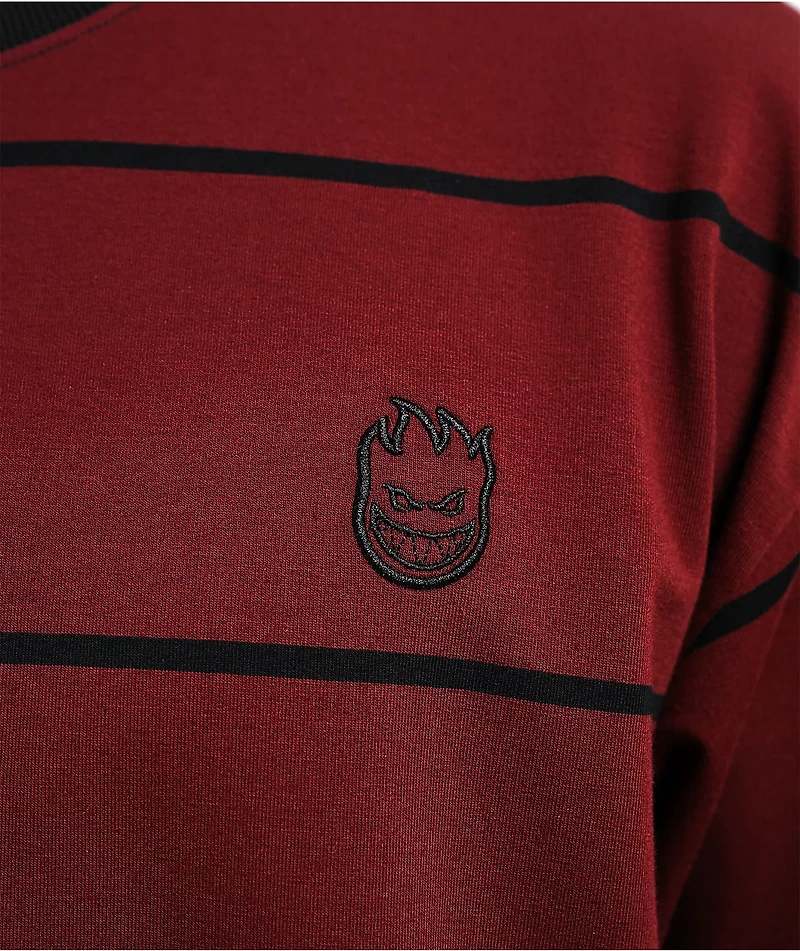 Spitfire Bighead Stripe Red Knit T-Shirt