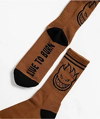 Spitfire Bighead Tan & Black Crew Socks