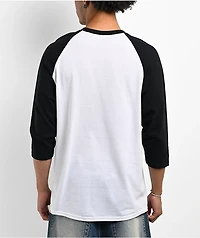 Spitfire Bighead White & Black Raglan T-Shirt